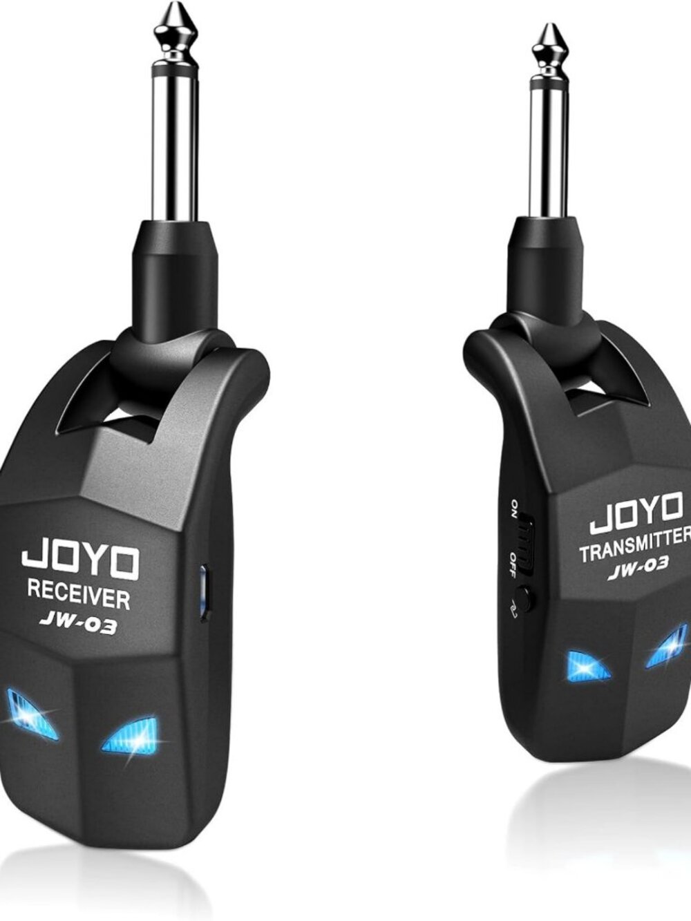 Wireless Guitar System - Rechargeable Transmitter & Receiver, 4 Channels, Low